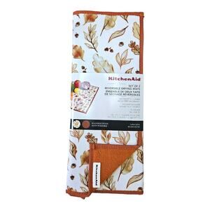 NEW KitchenAid Fall Leaves Drying Mats 16" x 22" [Multicolored] (Pack of 2)